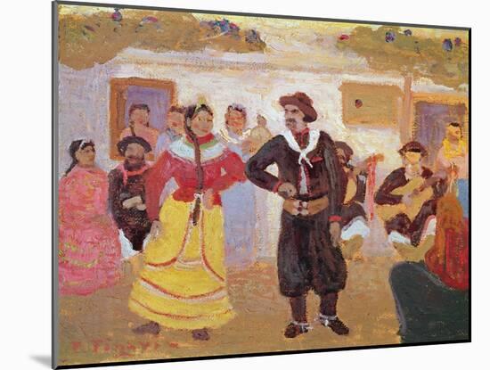 Gaucho Dance (Oil on Canvas)-Pedro Figari-Mounted Giclee Print
