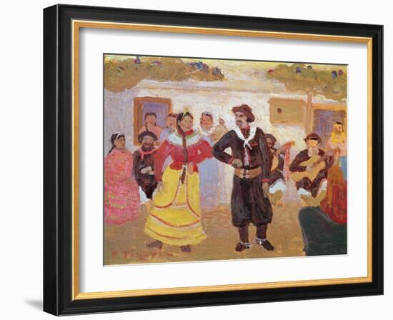 Gaucho Dance (Oil on Canvas)-Pedro Figari-Framed Giclee Print