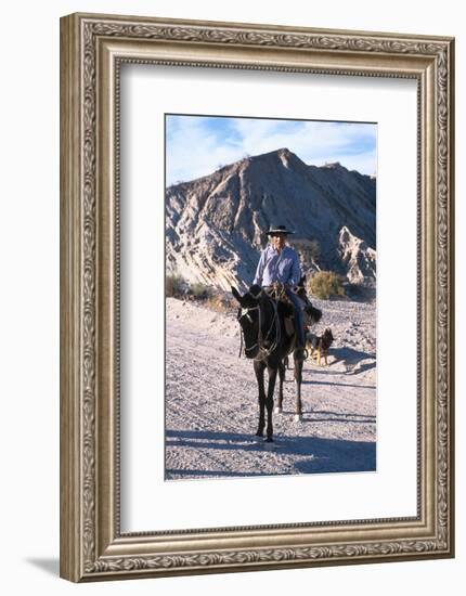 Gaucho in Quebrada de las Flechas near Salta, Argentina-null-Framed Art Print