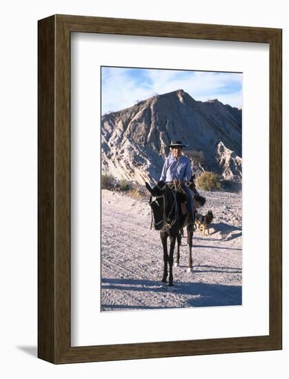 Gaucho in Quebrada de las Flechas near Salta, Argentina-null-Framed Art Print