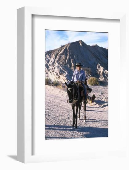 Gaucho in Quebrada de las Flechas near Salta, Argentina-null-Framed Art Print