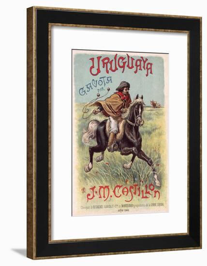 Gaucho Using Bolas-null-Framed Art Print