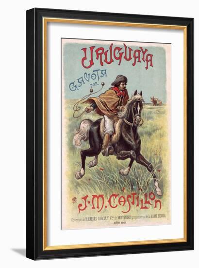 Gaucho Using Bolas-null-Framed Art Print