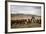 Gauchos with Cattle at the Huechahue Estancia, Patagonia, Argentina, South America-Yadid Levy-Framed Photographic Print