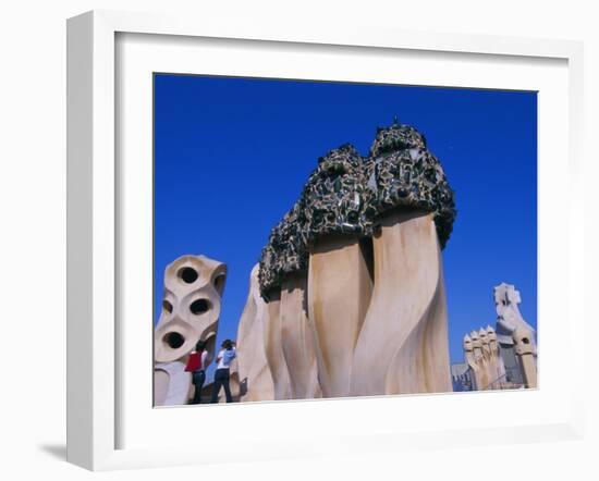 Gaudi Architecture, Casa Mila, La Pedrera House, Catalunya (Catalonia) (Cataluna), Spain-Gavin Hellier-Framed Photographic Print