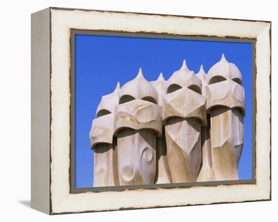 Gaudi Architecture, Casa Mila, La Pedrera House, Catalunya (Catalonia) (Cataluna), Spain-Gavin Hellier-Framed Premier Image Canvas