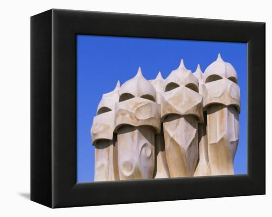 Gaudi Architecture, Casa Mila, La Pedrera House, Catalunya (Catalonia) (Cataluna), Spain-Gavin Hellier-Framed Premier Image Canvas