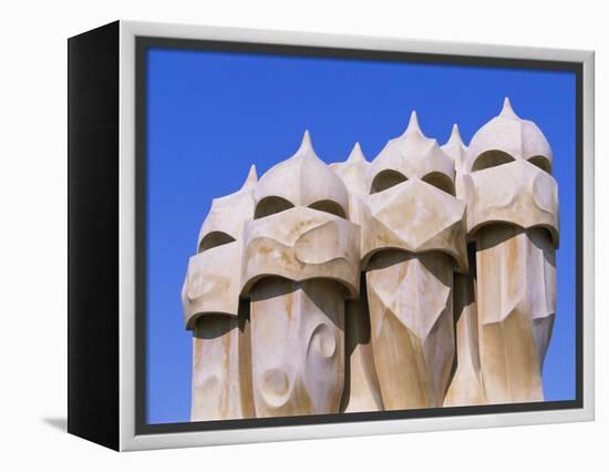 Gaudi Architecture, Casa Mila, La Pedrera House, Catalunya (Catalonia) (Cataluna), Spain-Gavin Hellier-Framed Premier Image Canvas