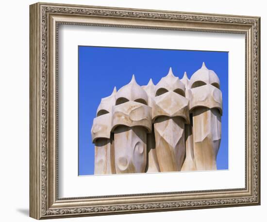 Gaudi Architecture, Casa Mila, La Pedrera House, Catalunya (Catalonia) (Cataluna), Spain-Gavin Hellier-Framed Photographic Print