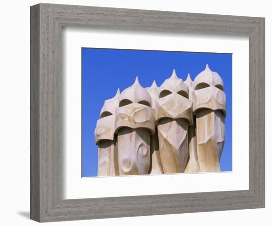 Gaudi Architecture, Casa Mila, La Pedrera House, Catalunya (Catalonia) (Cataluna), Spain-Gavin Hellier-Framed Photographic Print