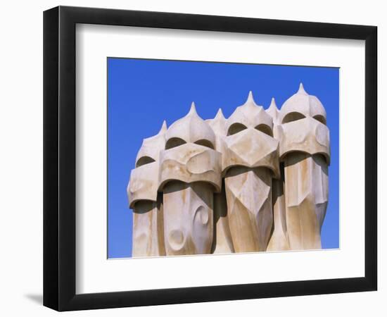 Gaudi Architecture, Casa Mila, La Pedrera House, Catalunya (Catalonia) (Cataluna), Spain-Gavin Hellier-Framed Photographic Print