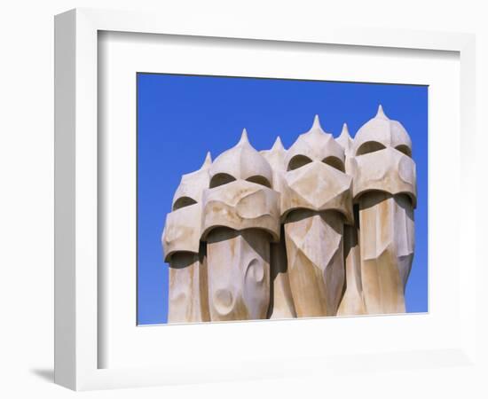 Gaudi Architecture, Casa Mila, La Pedrera House, Catalunya (Catalonia) (Cataluna), Spain-Gavin Hellier-Framed Photographic Print
