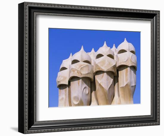 Gaudi Architecture, Casa Mila, La Pedrera House, Catalunya (Catalonia) (Cataluna), Spain-Gavin Hellier-Framed Photographic Print