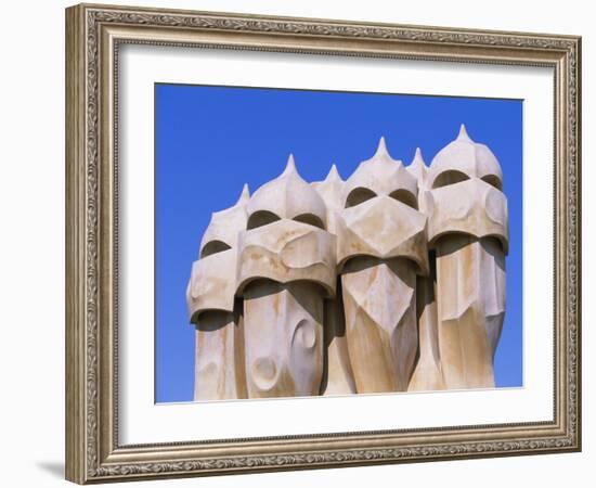 Gaudi Architecture, Casa Mila, La Pedrera House, Catalunya (Catalonia) (Cataluna), Spain-Gavin Hellier-Framed Photographic Print