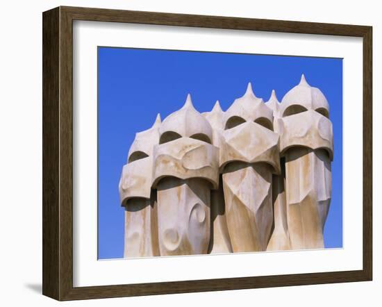 Gaudi Architecture, Casa Mila, La Pedrera House, Catalunya (Catalonia) (Cataluna), Spain-Gavin Hellier-Framed Photographic Print