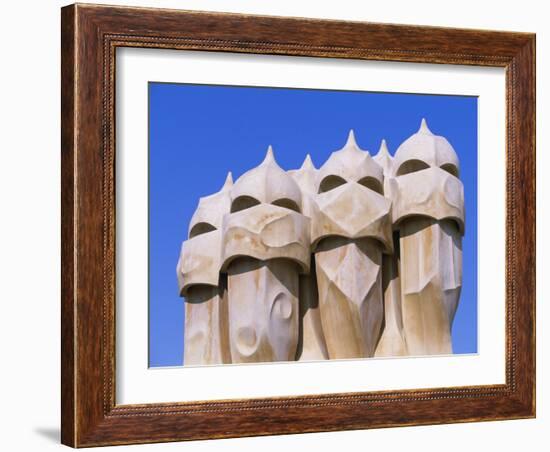 Gaudi Architecture, Casa Mila, La Pedrera House, Catalunya (Catalonia) (Cataluna), Spain-Gavin Hellier-Framed Photographic Print