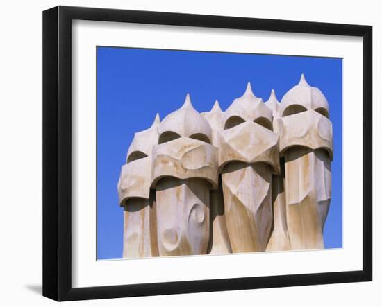 Gaudi Architecture, Casa Mila, La Pedrera House, Catalunya (Catalonia) (Cataluna), Spain-Gavin Hellier-Framed Photographic Print