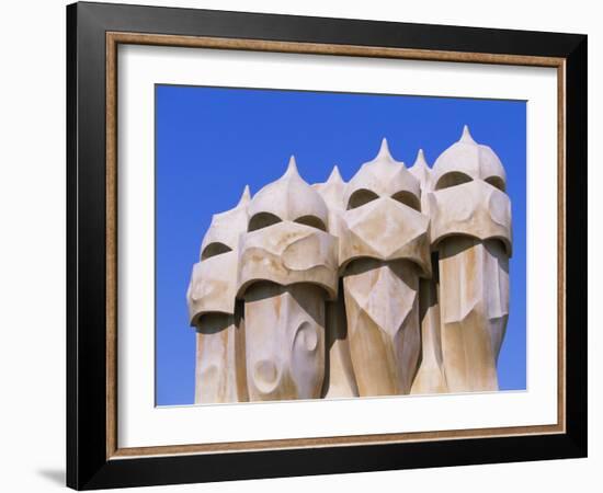 Gaudi Architecture, Casa Mila, La Pedrera House, Catalunya (Catalonia) (Cataluna), Spain-Gavin Hellier-Framed Photographic Print