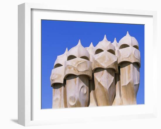 Gaudi Architecture, Casa Mila, La Pedrera House, Catalunya (Catalonia) (Cataluna), Spain-Gavin Hellier-Framed Photographic Print