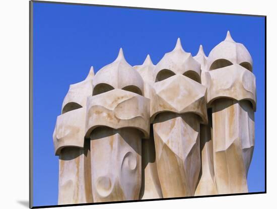 Gaudi Architecture, Casa Mila, La Pedrera House, Catalunya (Catalonia) (Cataluna), Spain-Gavin Hellier-Mounted Photographic Print