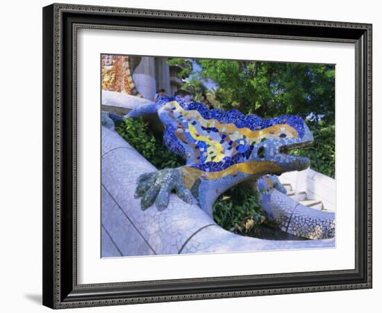 Gaudi Architecture, Parc Guell, Unesco World Heritage Site, Catalunya (Catalonia) (Cataluna), Spain-Gavin Hellier-Framed Photographic Print