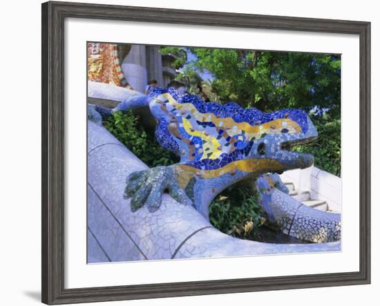 Gaudi Architecture, Parc Guell, Unesco World Heritage Site, Catalunya (Catalonia) (Cataluna), Spain-Gavin Hellier-Framed Photographic Print