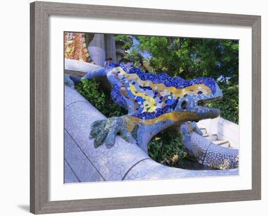 Gaudi Architecture, Parc Guell, Unesco World Heritage Site, Catalunya (Catalonia) (Cataluna), Spain-Gavin Hellier-Framed Photographic Print