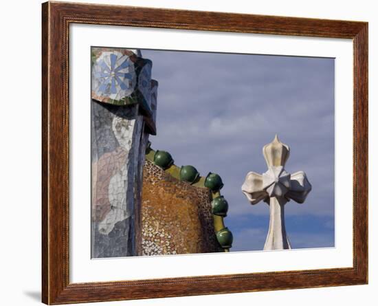 Gaudi Chimney Sturctures, Casa Batllo, Barcelona, Catalonia, Spain-Cindy Miller Hopkins-Framed Photographic Print