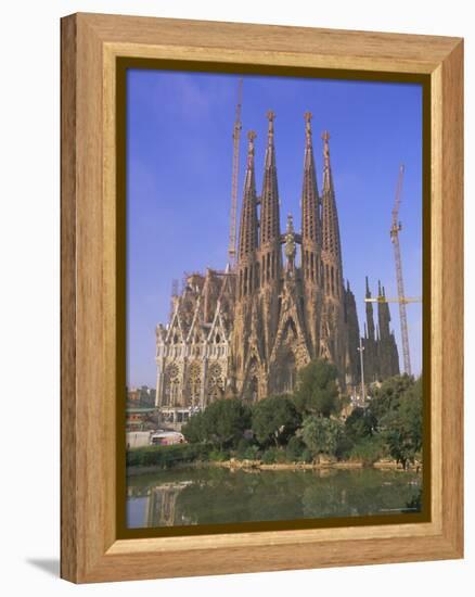 Gaudi Church Architecture, La Sagrada Familia, Barcelona, Catalunya (Catalonia) (Cataluna), Spain-Gavin Hellier-Framed Premier Image Canvas