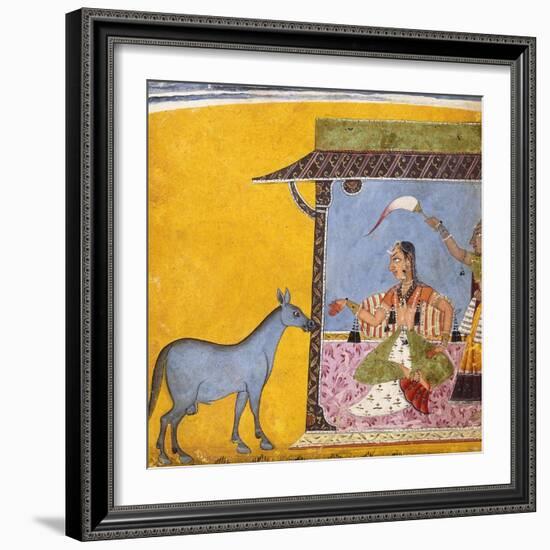 Gaudi Ragini, Wife of Sri Raga, C.1690-5 (Gouache with Gold and Silver Paint on Paper)-null-Framed Giclee Print