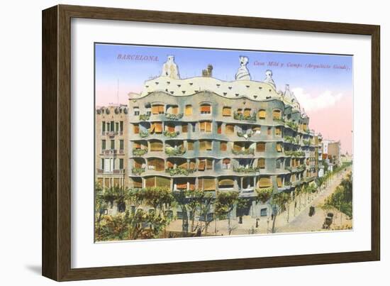 Gaudi's Casa Mila, Barcelona-null-Framed Premium Giclee Print