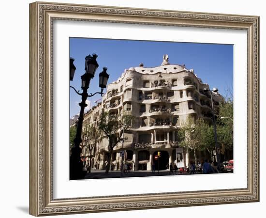 Gaudi's Casa Mila (La Pedrera), Barcelona, Catalonia, Spain-Peter Higgins-Framed Photographic Print