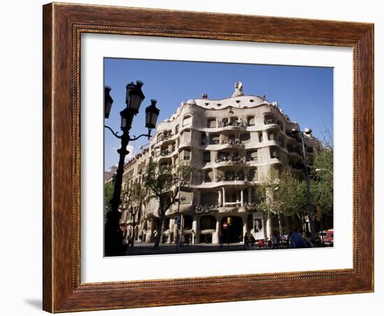 Gaudi's Casa Mila (La Pedrera), Barcelona, Catalonia, Spain-Peter Higgins-Framed Photographic Print