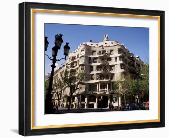 Gaudi's Casa Mila (La Pedrera), Barcelona, Catalonia, Spain-Peter Higgins-Framed Photographic Print