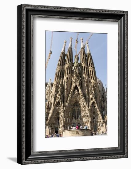 Gaudi's Cathedral of La Sagrada Familia, still under construction, UNESCO World Heritage Site, Barc-Tony Waltham-Framed Photographic Print