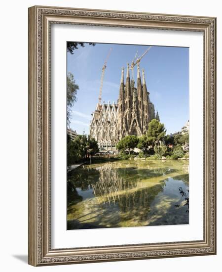 Gaudi's Cathedral of La Sagrada Familia, still under construction, UNESCO World Heritage Site, Barc-Tony Waltham-Framed Photographic Print