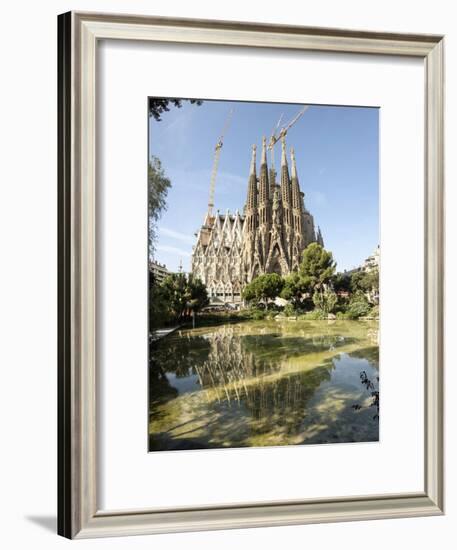 Gaudi's Cathedral of La Sagrada Familia, still under construction, UNESCO World Heritage Site, Barc-Tony Waltham-Framed Photographic Print