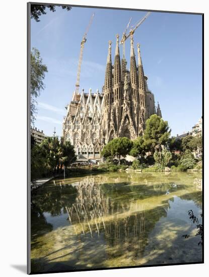 Gaudi's Cathedral of La Sagrada Familia, still under construction, UNESCO World Heritage Site, Barc-Tony Waltham-Mounted Photographic Print