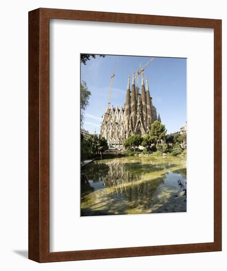 Gaudi's Cathedral of La Sagrada Familia, still under construction, UNESCO World Heritage Site, Barc-Tony Waltham-Framed Photographic Print