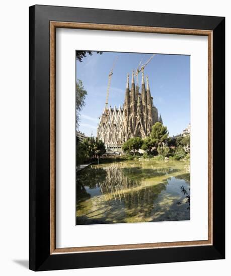 Gaudi's Cathedral of La Sagrada Familia, still under construction, UNESCO World Heritage Site, Barc-Tony Waltham-Framed Photographic Print