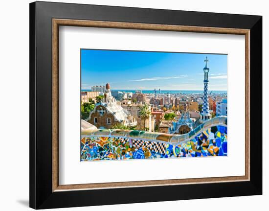 Gaudi's Park Guell Barcelona-null-Framed Art Print