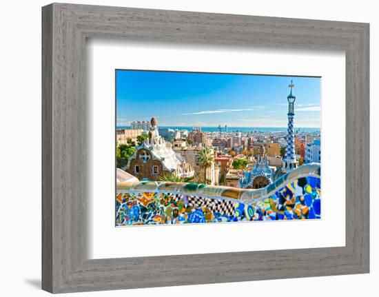 Gaudi's Park Guell Barcelona-null-Framed Art Print