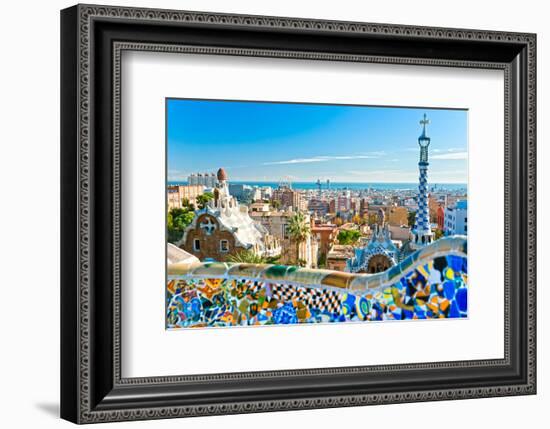 Gaudi's Park Guell Barcelona-null-Framed Art Print