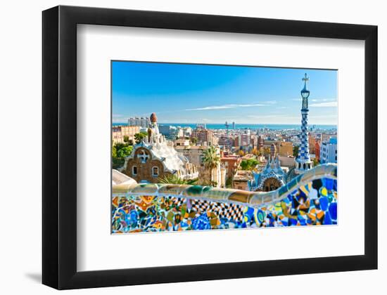 Gaudi's Park Guell Barcelona-null-Framed Art Print