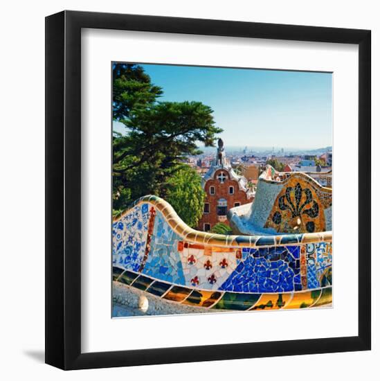 Gaudi's Park Guell Barcelona-null-Framed Art Print