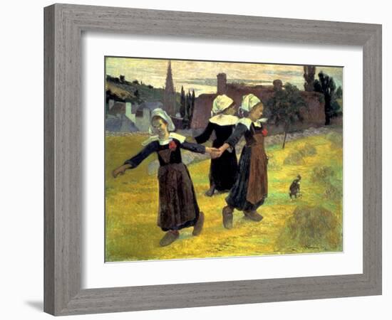 Gauguin: Breton Girls, 1888-Paul Gauguin-Framed Giclee Print