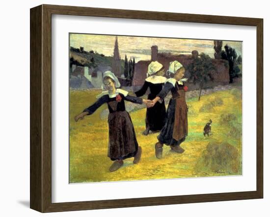 Gauguin: Breton Girls, 1888-Paul Gauguin-Framed Giclee Print