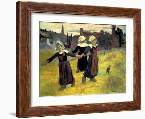 Gauguin: Breton Girls, 1888-Paul Gauguin-Framed Giclee Print