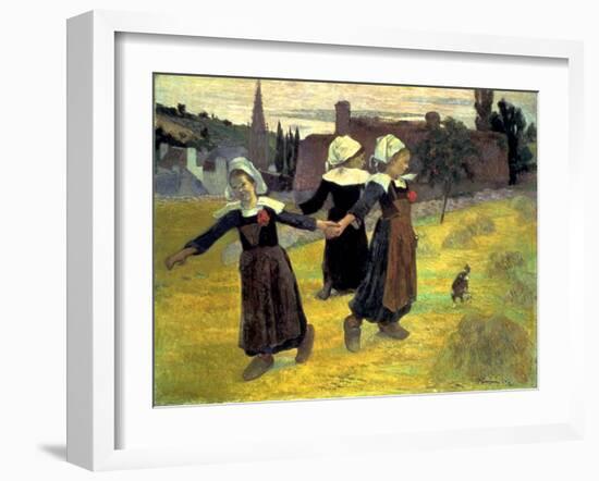 Gauguin: Breton Girls, 1888-Paul Gauguin-Framed Giclee Print