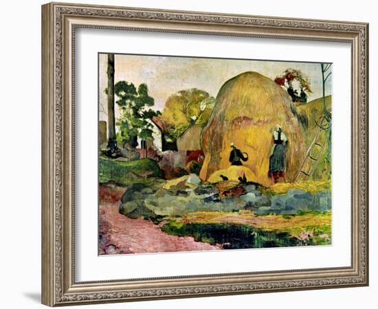 Gauguin: Haystacks, 1889-Paul Gauguin-Framed Giclee Print